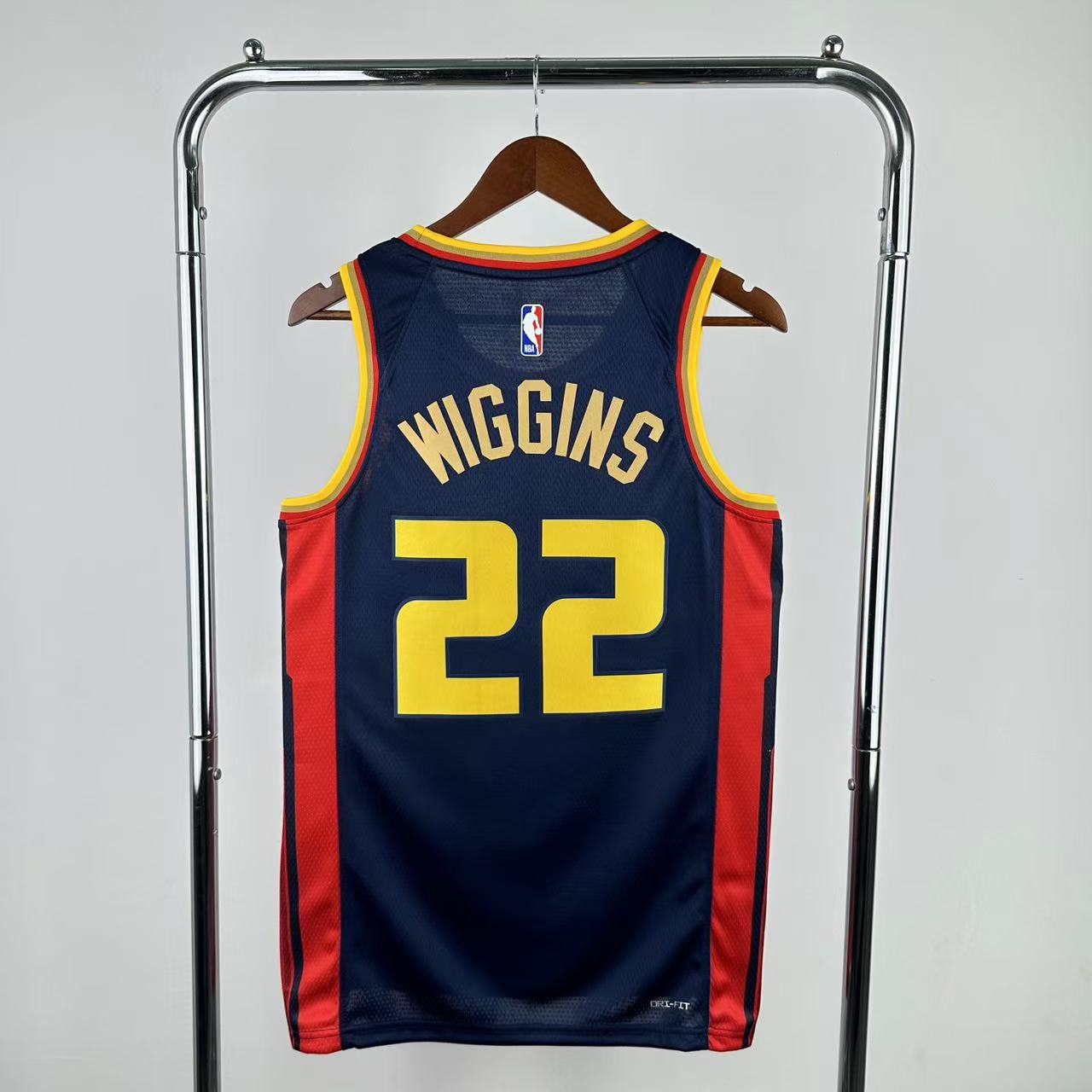 Men Golden State Warriors 22 Wiggins Drak Blue City Edition Season Nike 2025 NBA Jersey